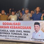 Bagus Susetyo Sosialisasi Wasbang  di Karang Joang, Warga Diingatkan Beberapa Aksi Ancaman Keutuhan NKRI