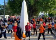 Dispora Kukar Gelar Turap Loop dan Senam Jantung Sehat di Taman Titik Nol Tenggarong