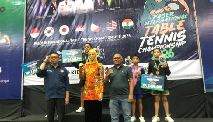 ITTC 2026 Paser Jadi Ajang Pembuktian Atlet Muda, Tuan Rumah Raup Dua Medali Perunggu